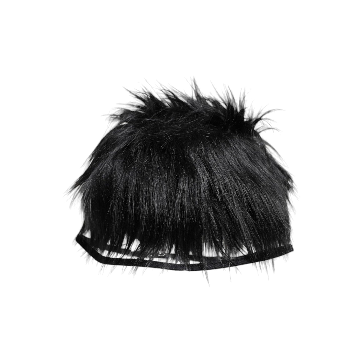Dolce & Gabbana Black Faux Fur Bucket Hat Dolce & Gabbana