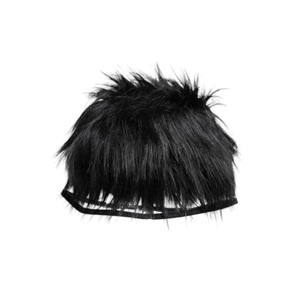 Dolce & Gabbana Black Faux Fur Bucket Hat Dolce & Gabbana