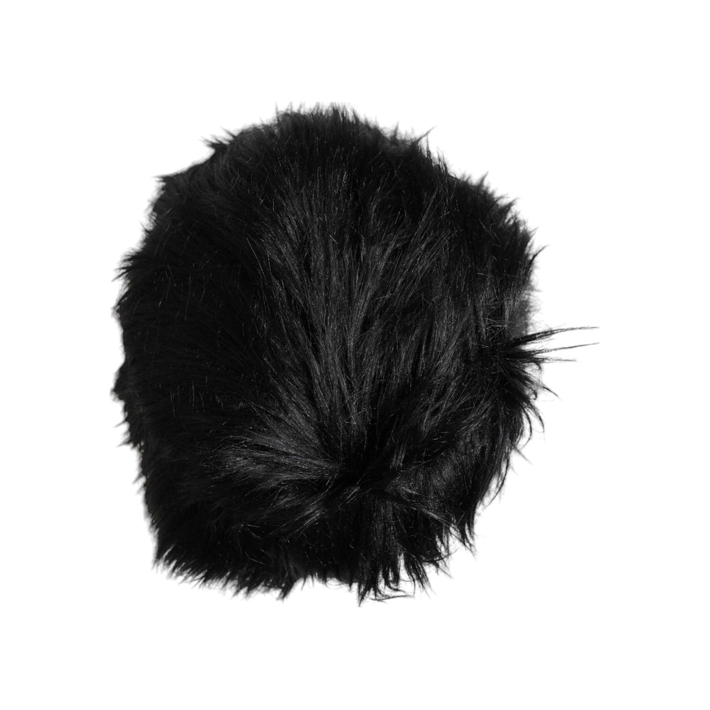 Dolce & Gabbana Black Faux Fur Bucket Hat Dolce & Gabbana