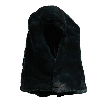 Dolce & Gabbana Black Weasel Fur Womens Beanie Hat Dolce & Gabbana