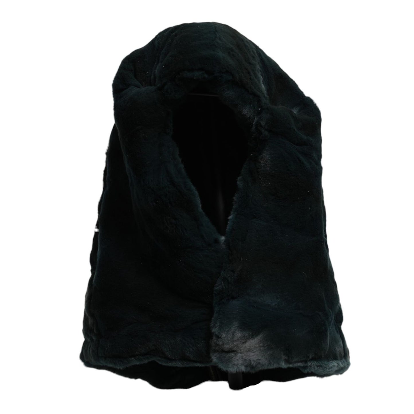 Dolce & Gabbana Black Weasel Fur Womens Beanie Hat Dolce & Gabbana