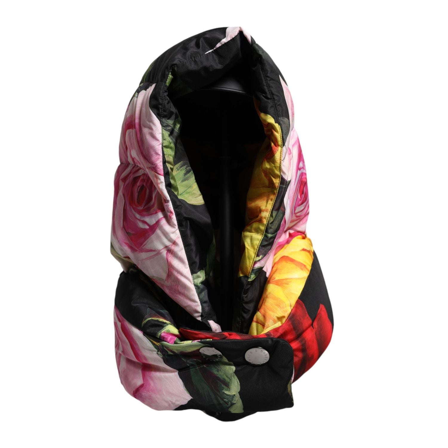 Dolce & Gabbana Black Floral Print Whole Head Wrap Hat