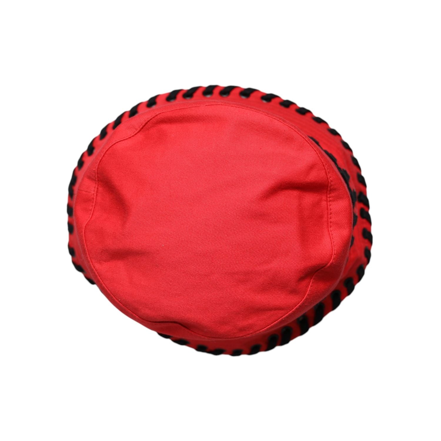 Dolce & Gabbana Red Lace Polyester Wide Brim Bucket Hat