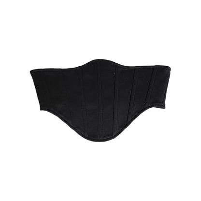 Dolce & Gabbana Black Cotton Waist Tuxedo Belt Cummerbund Dolce & Gabbana