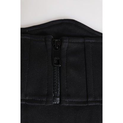 Dolce & Gabbana Black Cotton Waist Tuxedo Belt Cummerbund Dolce & Gabbana