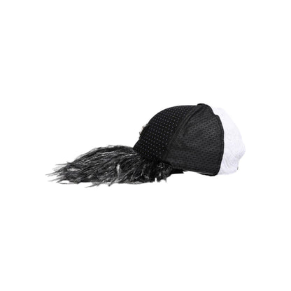 Dolce & Gabbana White Black Polka Dot Feathers Baseball Cap Dolce & Gabbana