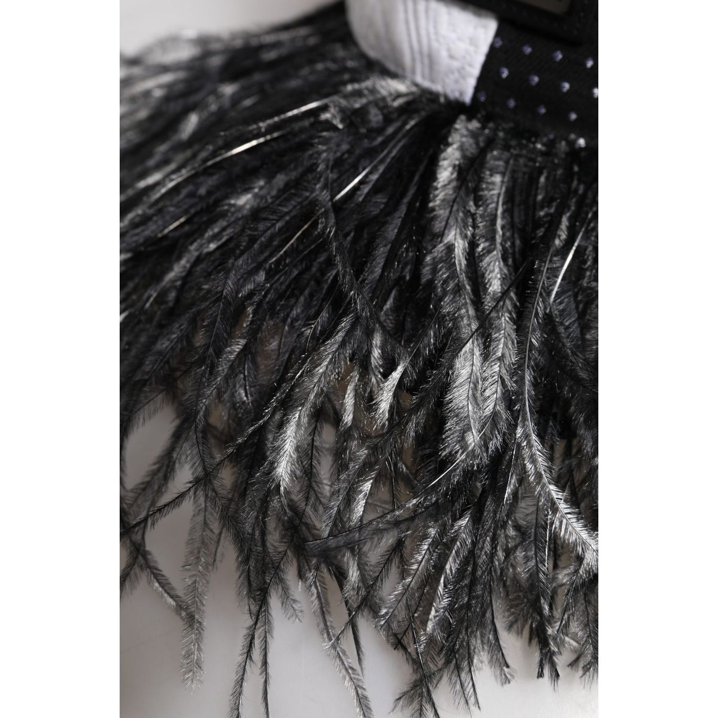 Dolce & Gabbana White Black Polka Dot Feathers Baseball Cap Dolce & Gabbana