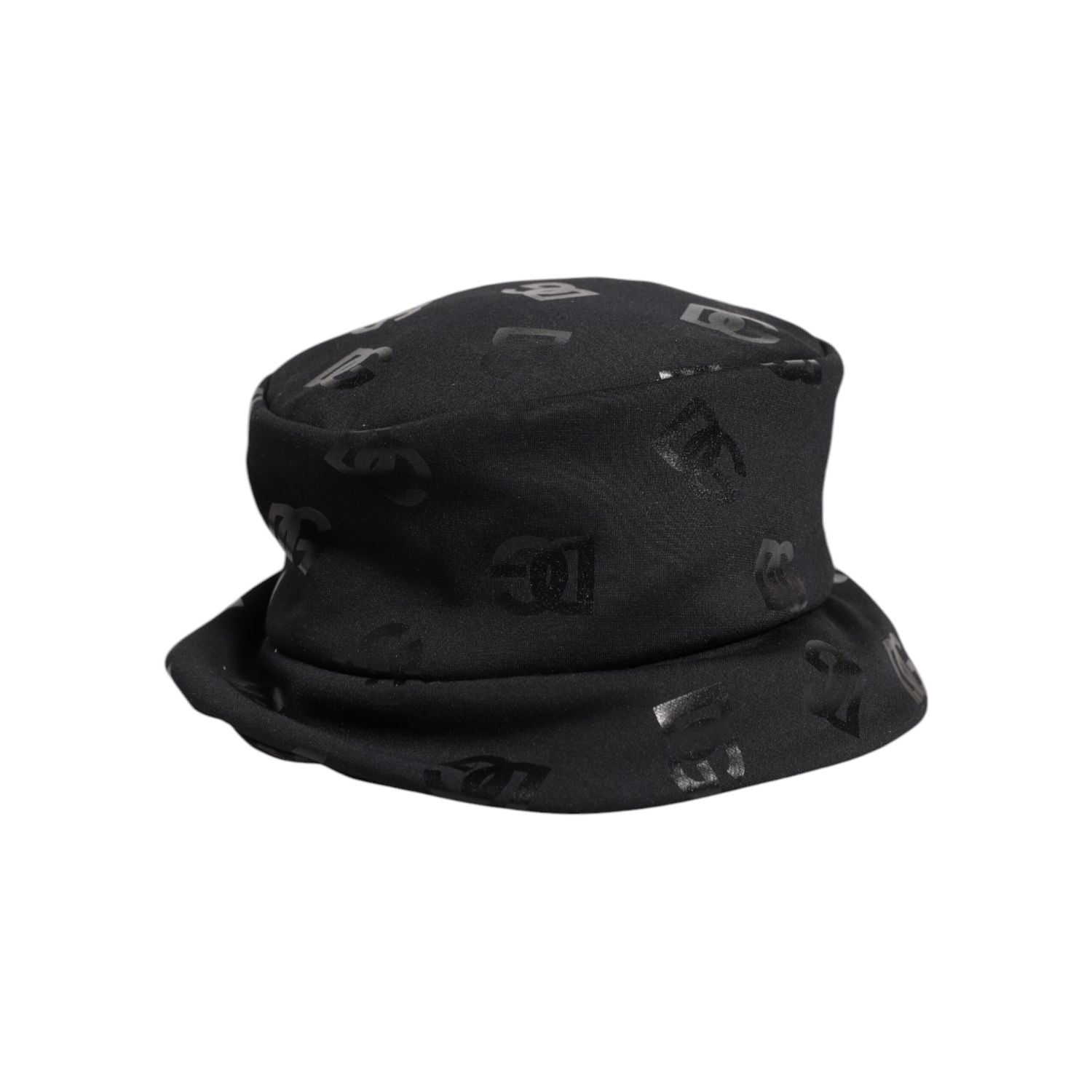 Dolce & Gabbana Black DG Monogram Polyester Jacquard Bucket Hat