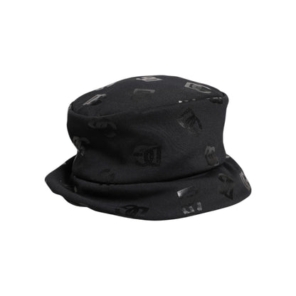 Dolce & Gabbana Black DG Monogram Polyester Jacquard Bucket Hat Dolce & Gabbana