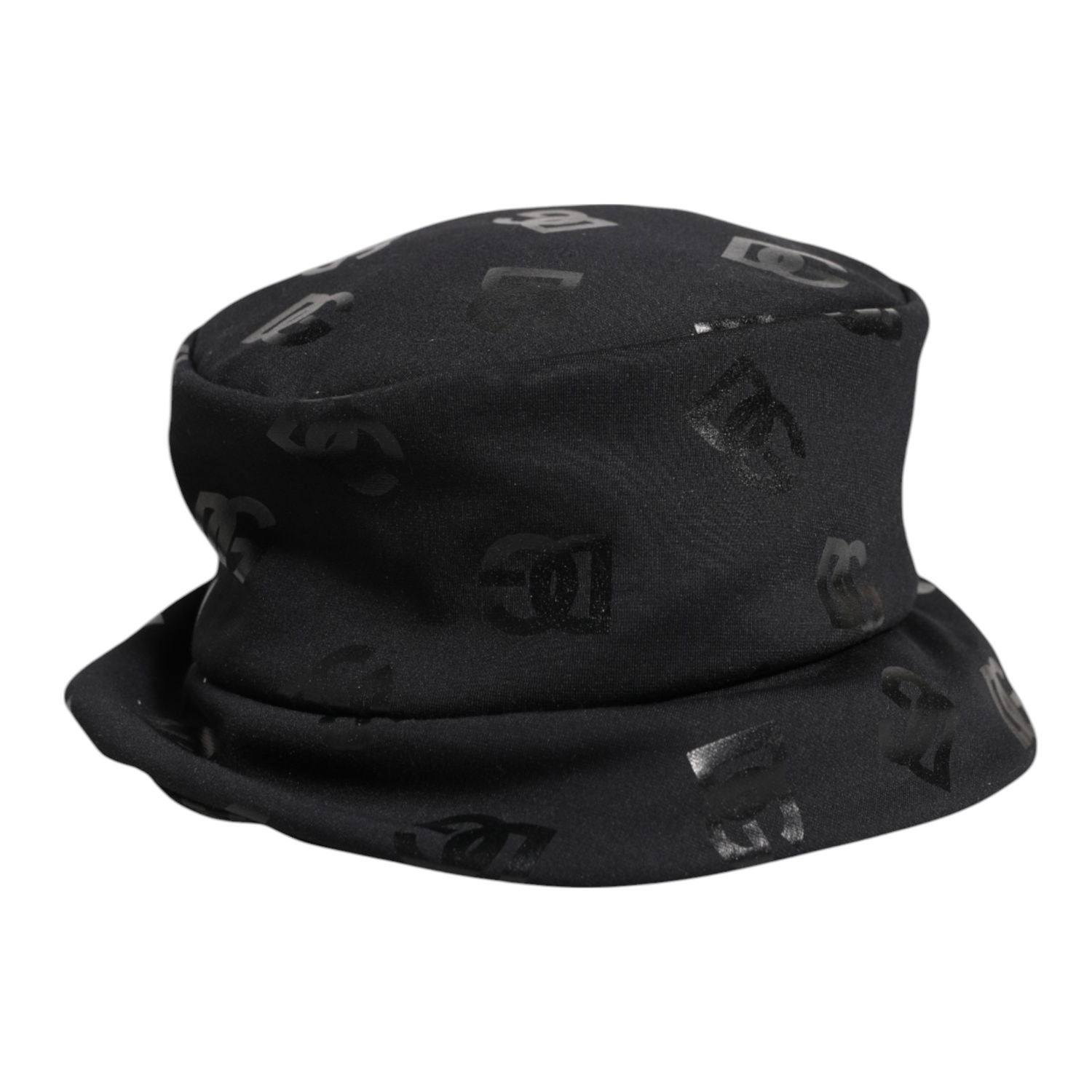 Dolce & Gabbana Black DG Monogram Polyester Jacquard Bucket Hat