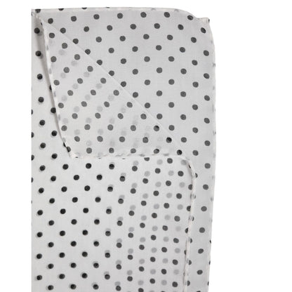 Dolce & Gabbana White Polka Dots Polyester Wrap Shawl Scarf Dolce & Gabbana