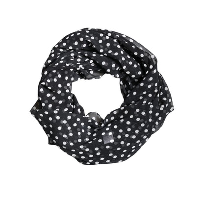 Dolce & Gabbana Black Polka Dots Polyester Wrap Shawl Scarf Dolce & Gabbana
