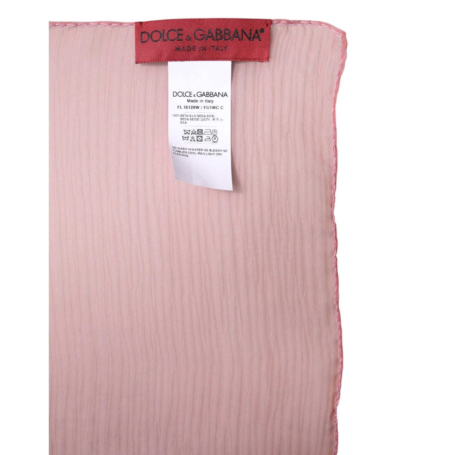 Dolce & Gabbana Pink Silk Rectangle Women Wrap Shawl Scarf