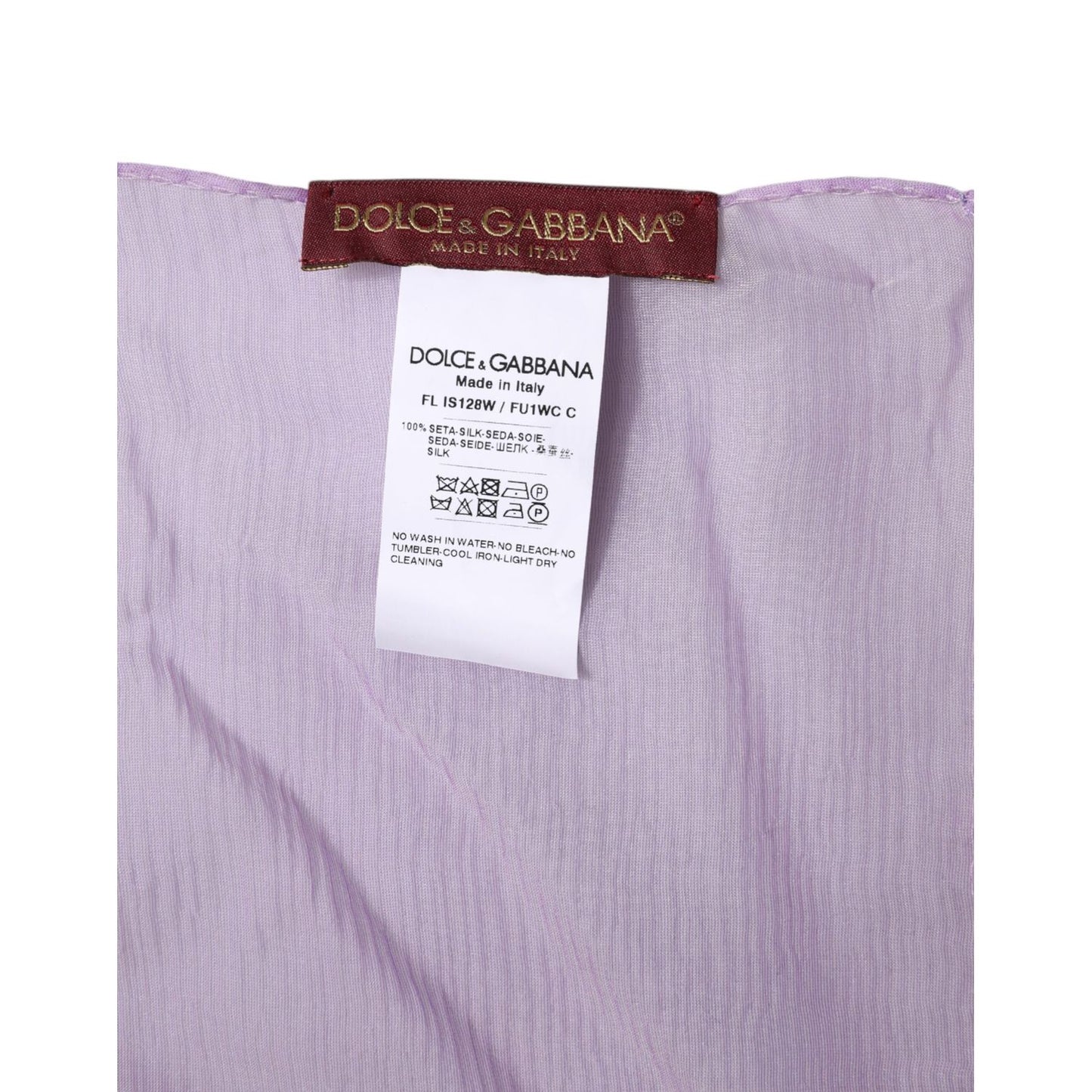 Dolce & Gabbana Purple Silk Rectangle Wrap Shawl Scarf Dolce & Gabbana