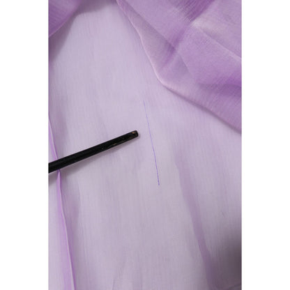 Dolce & Gabbana Purple Silk Rectangle Wrap Shawl Scarf Dolce & Gabbana