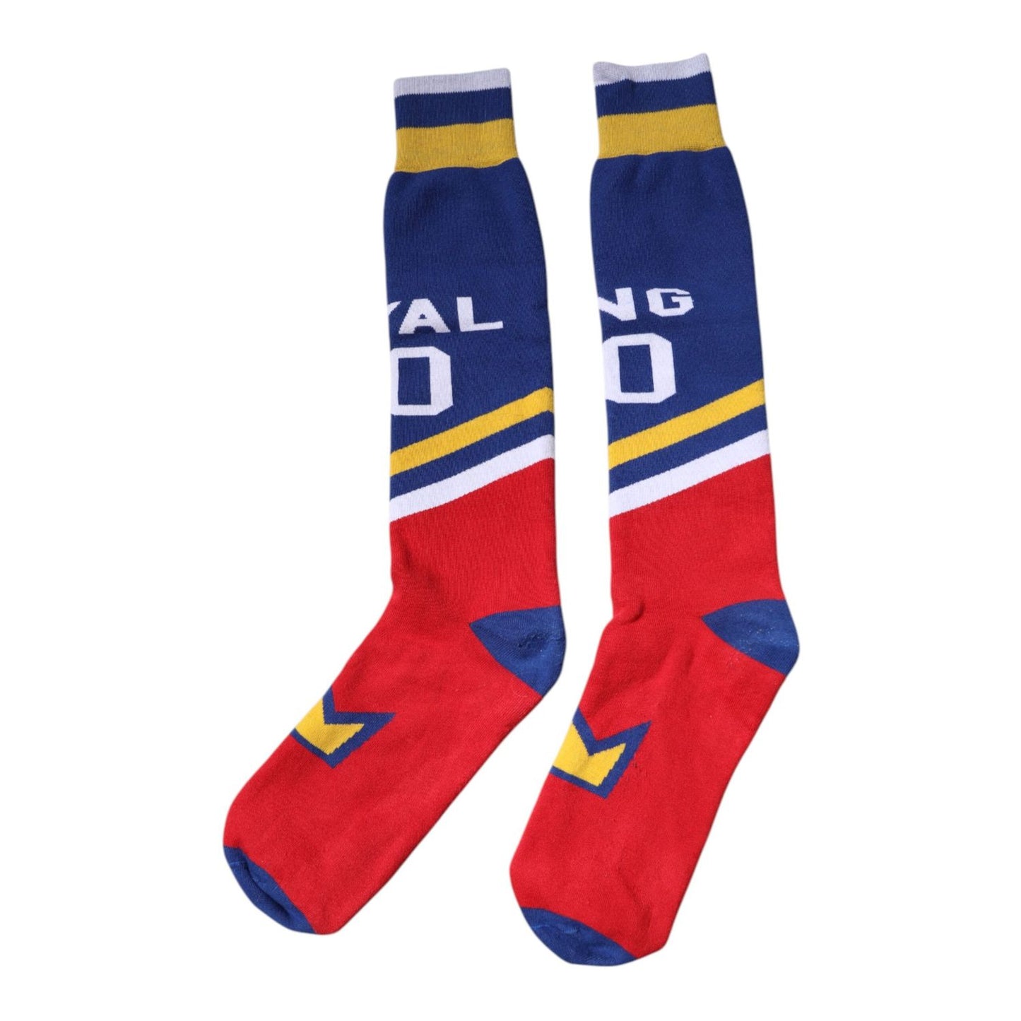 Dolce & Gabbana Multicolor Printed Cotton Over Calf Socks SCS2189-M