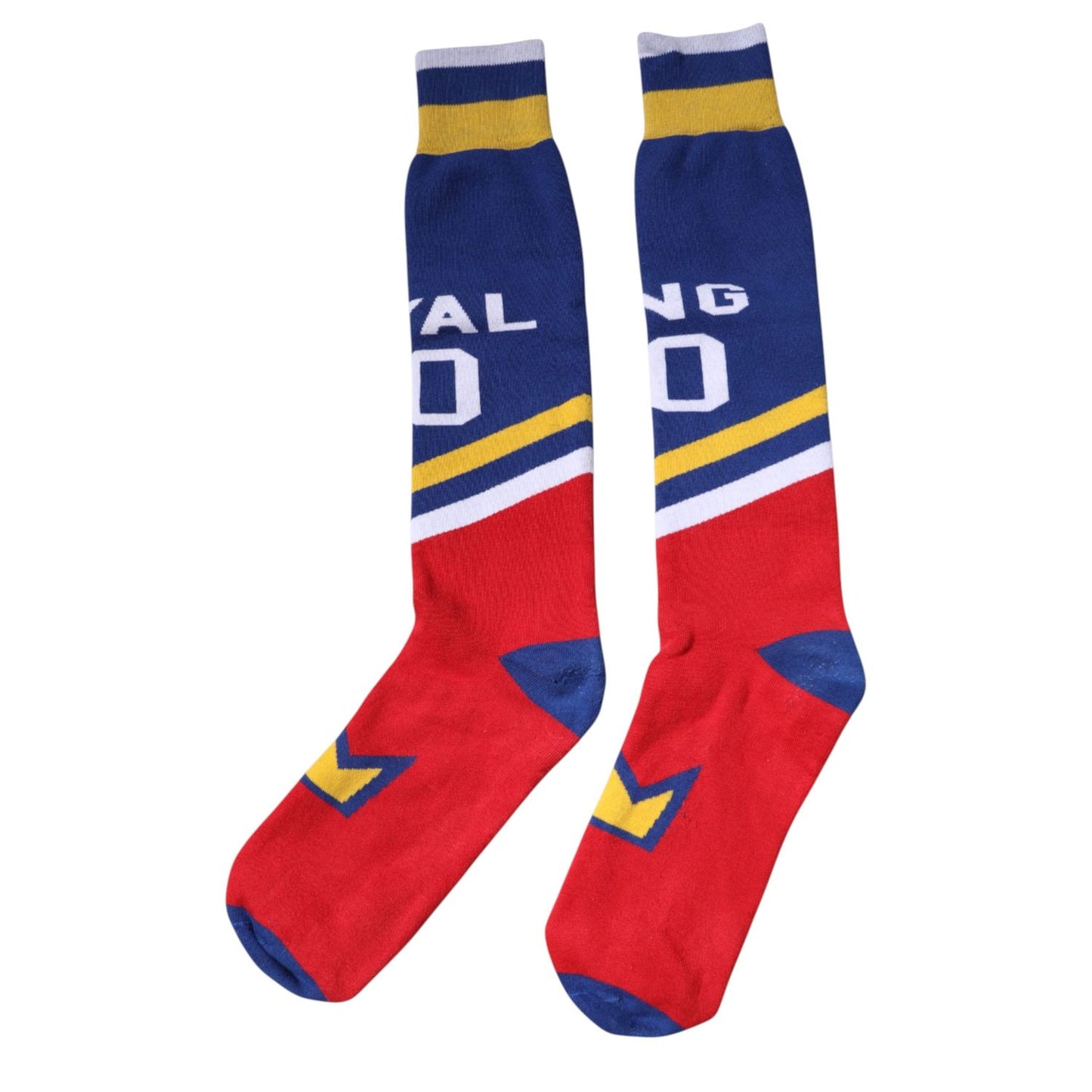Dolce & Gabbana Multicolor Printed Cotton Over Calf Socks SCS2189-M