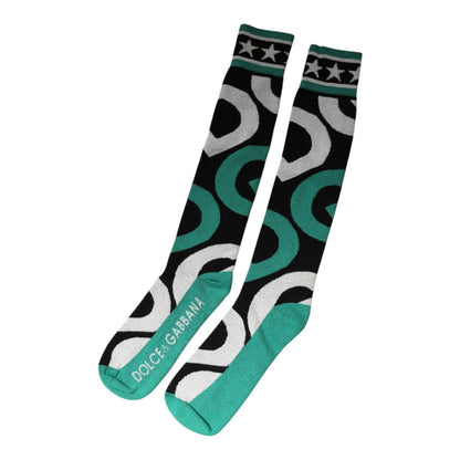 Dolce & Gabbana Multicolor Cotton Stretch Over Calf Socks Dolce & Gabbana