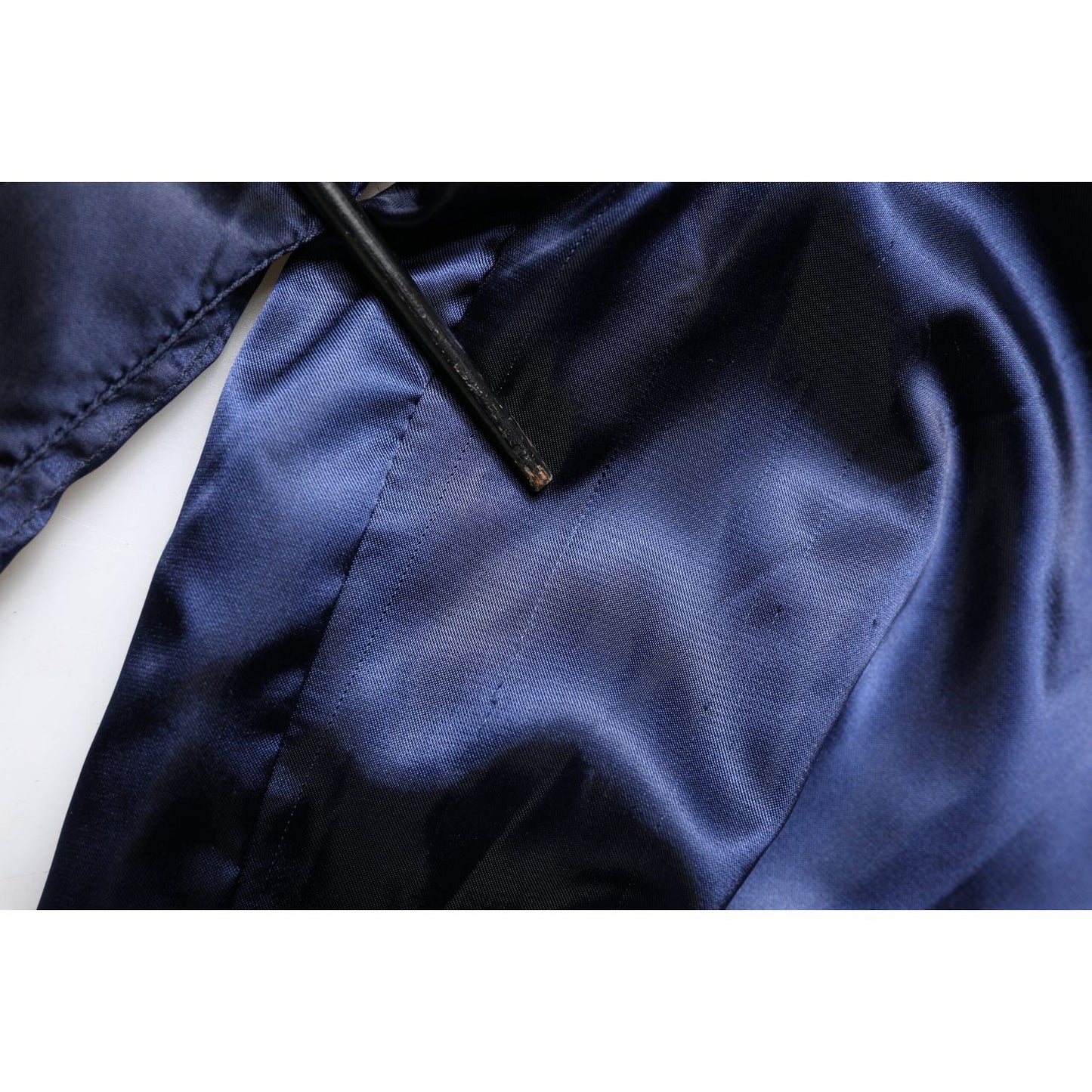 Dolce & Gabbana Blue Nylon DG Crown Full Zip Bomber Jacket