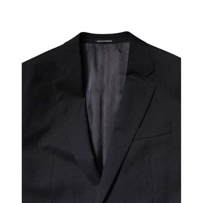 Emporio Armani Black Single Breasted Formal 2 Piece Suit