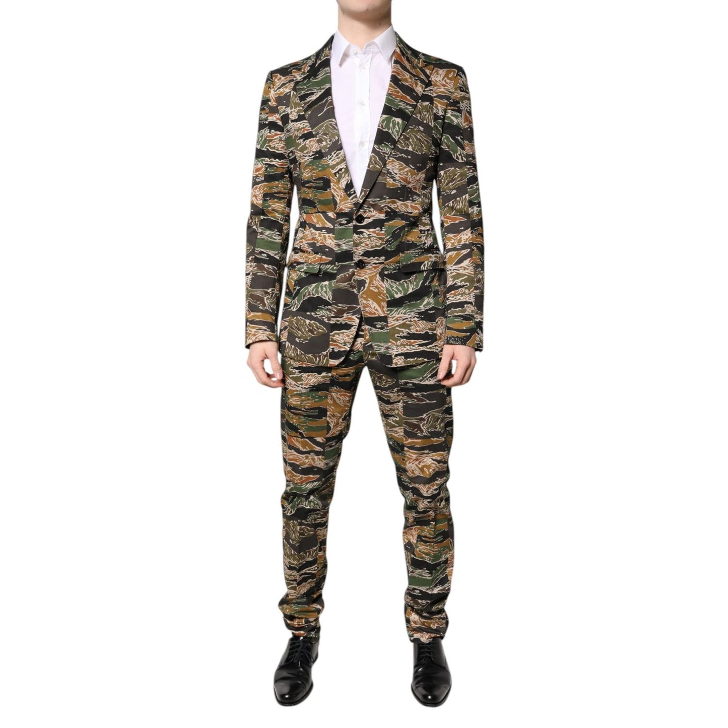 Dolce & Gabbana Multicolor TAORMINA Single Breasted 2 Piece Suit KOS2273-48