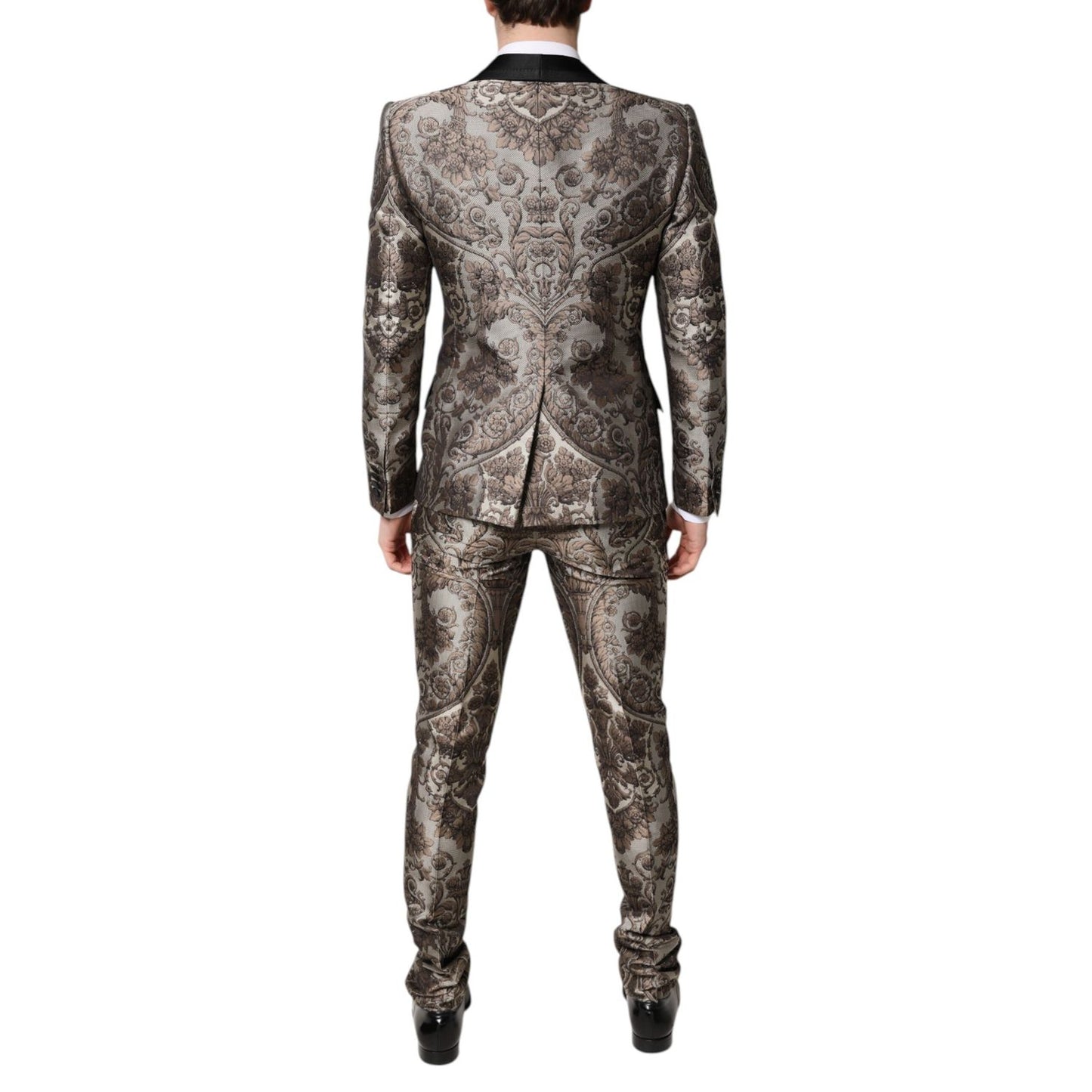 Dolce & Gabbana Multicolor Jacquard Single Breasted 3 Piece Suit
