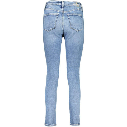 Calvin Klein Blue Cotton Women High Rise Skinny Jean CA-36920-W26 | L30