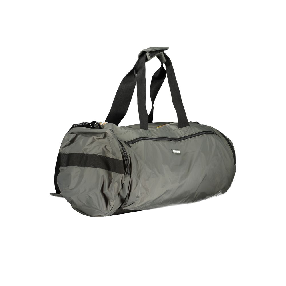Front view with bag zipped and handles upright.