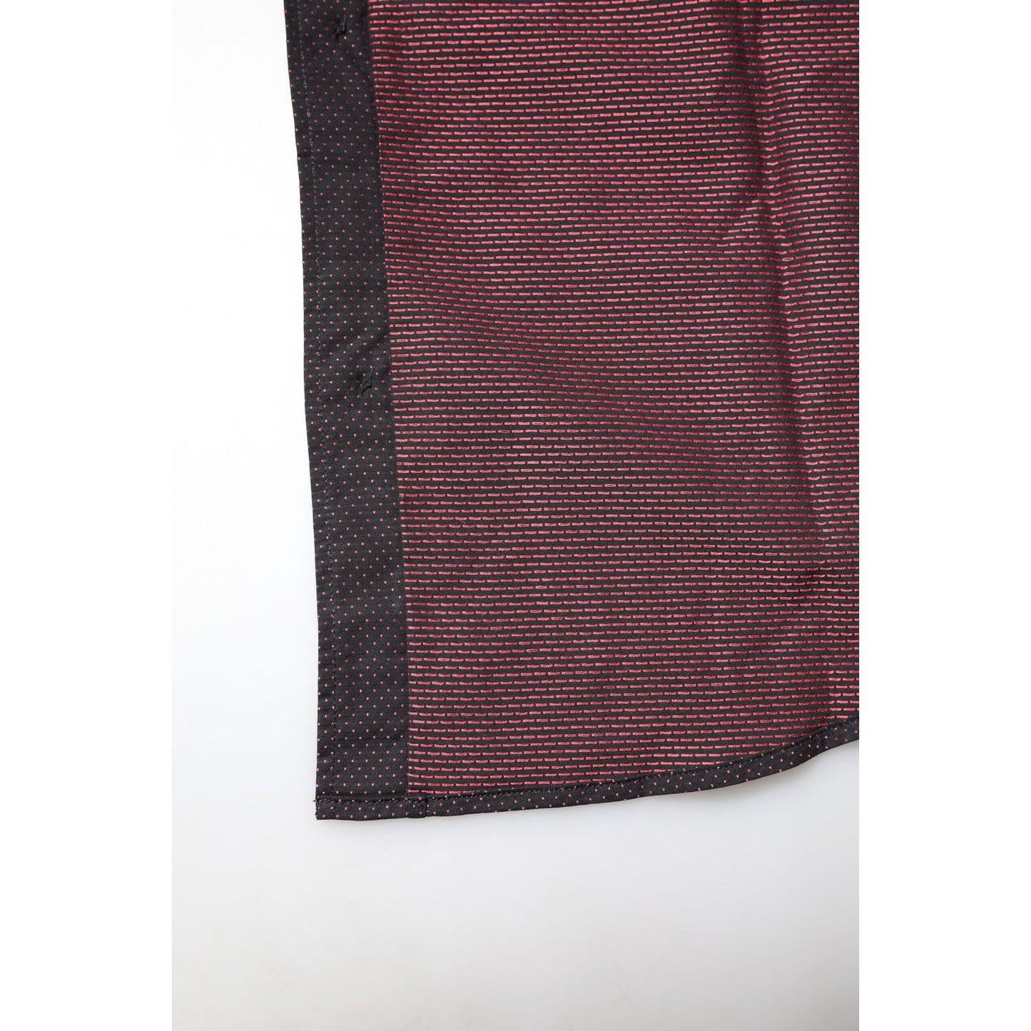 Dolce & Gabbana Maroon Jacquard Cotton GOLD Men Dress Shirt Dolce & Gabbana