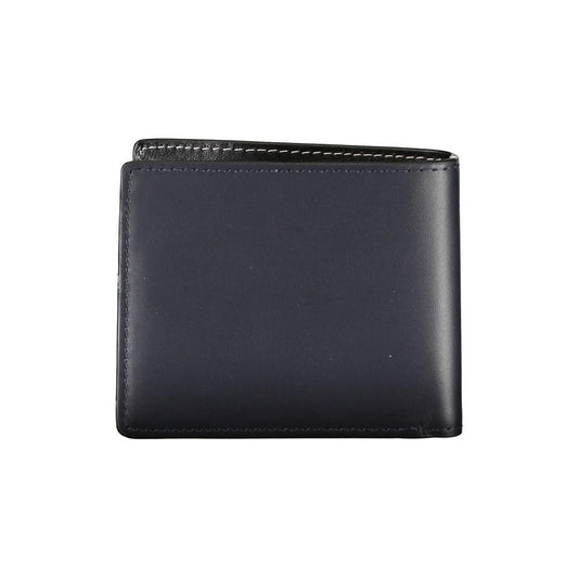 Tommy Hilfiger Elegant Blue Leather Bifold Wallet TO-27170