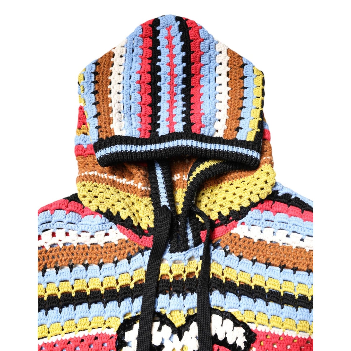 Dolce & Gabbana Multicolor Cotton Hooded Pullover Sweater Dolce & Gabbana