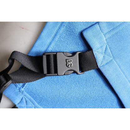 Dolce & Gabbana Blue Cotton Hooded Men Sportswear Vest Sweater