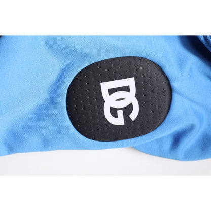 Dolce & Gabbana Blue Cotton Hooded Men Sportswear Vest Sweater