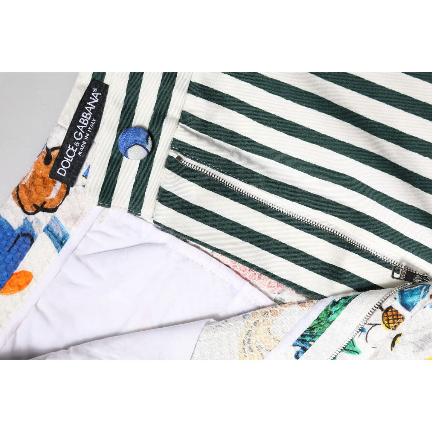 Dolce & Gabbana Multicolor Majolica Print High Waist Shorts Dolce & Gabbana