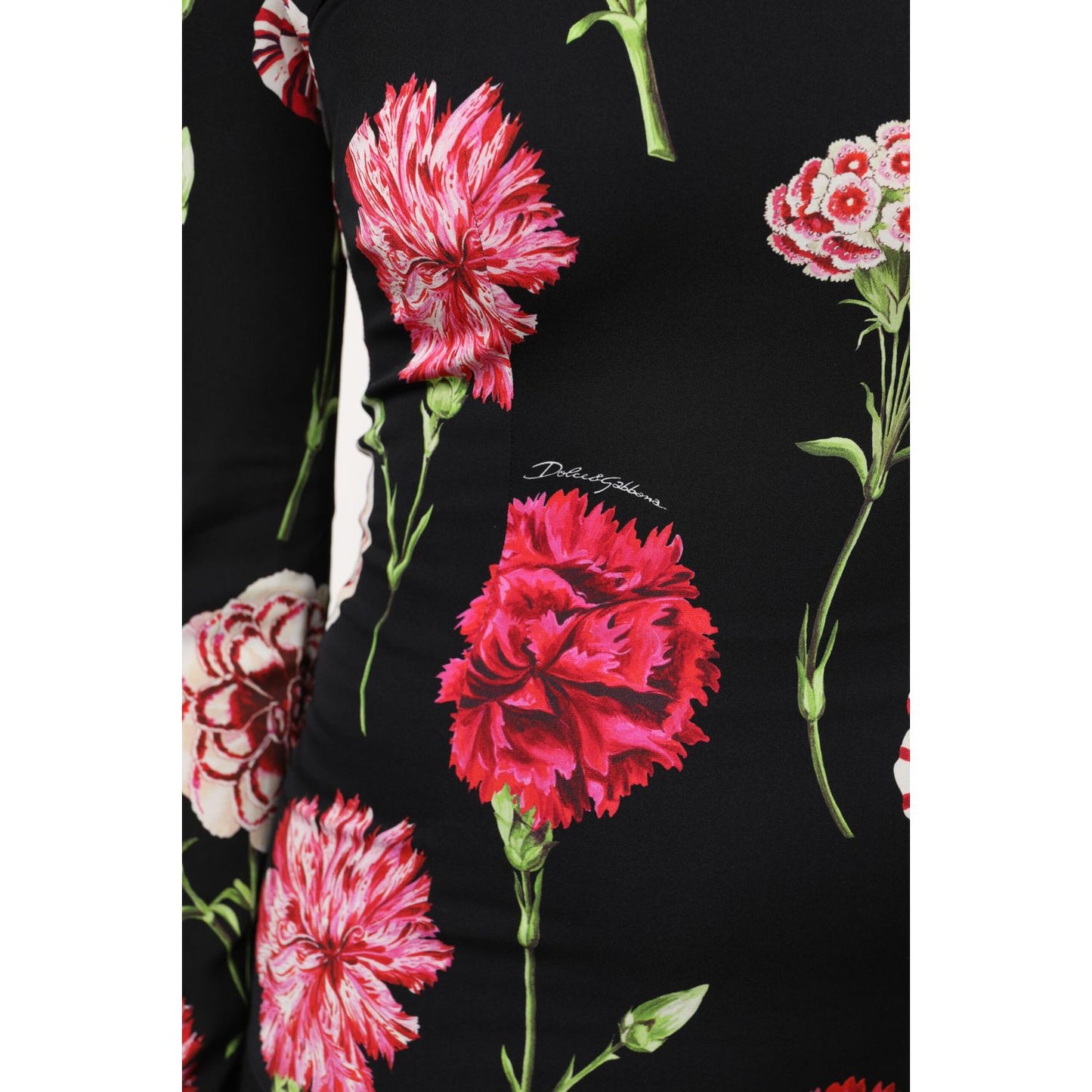 Dolce & Gabbana Black Floral Long Sleeve Women Blouse Top Dolce & Gabbana