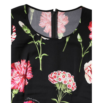 Dolce & Gabbana Black Floral Long Sleeve Women Blouse Top Dolce & Gabbana