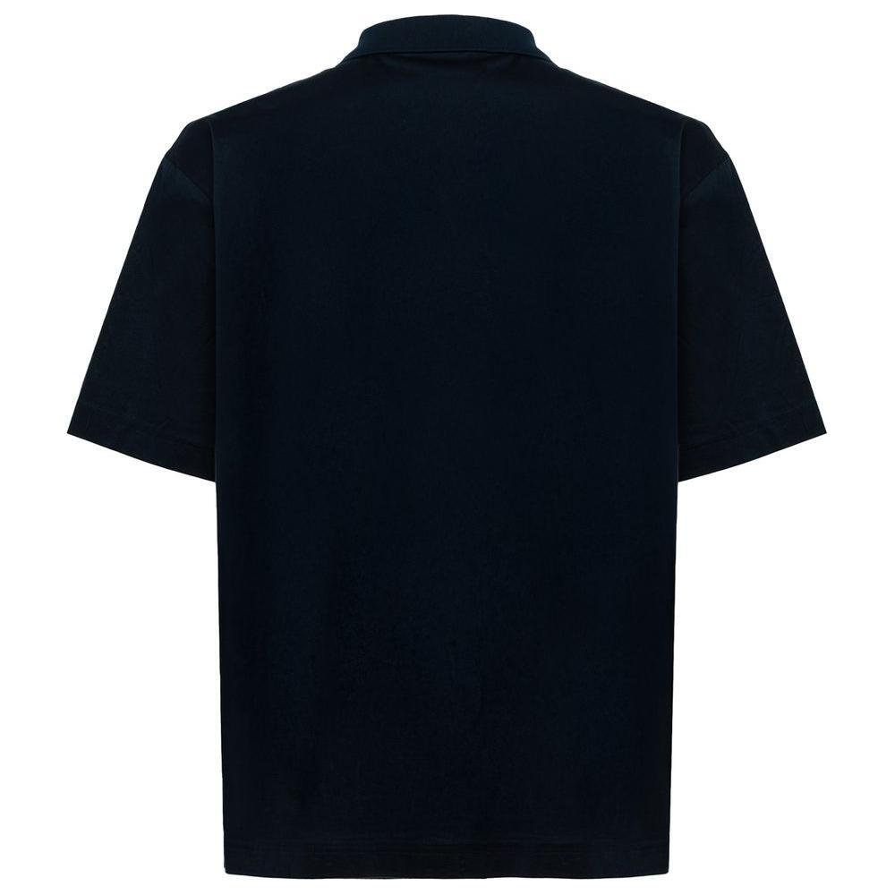 Alpha Studio Blue Cotton Polo Shirt