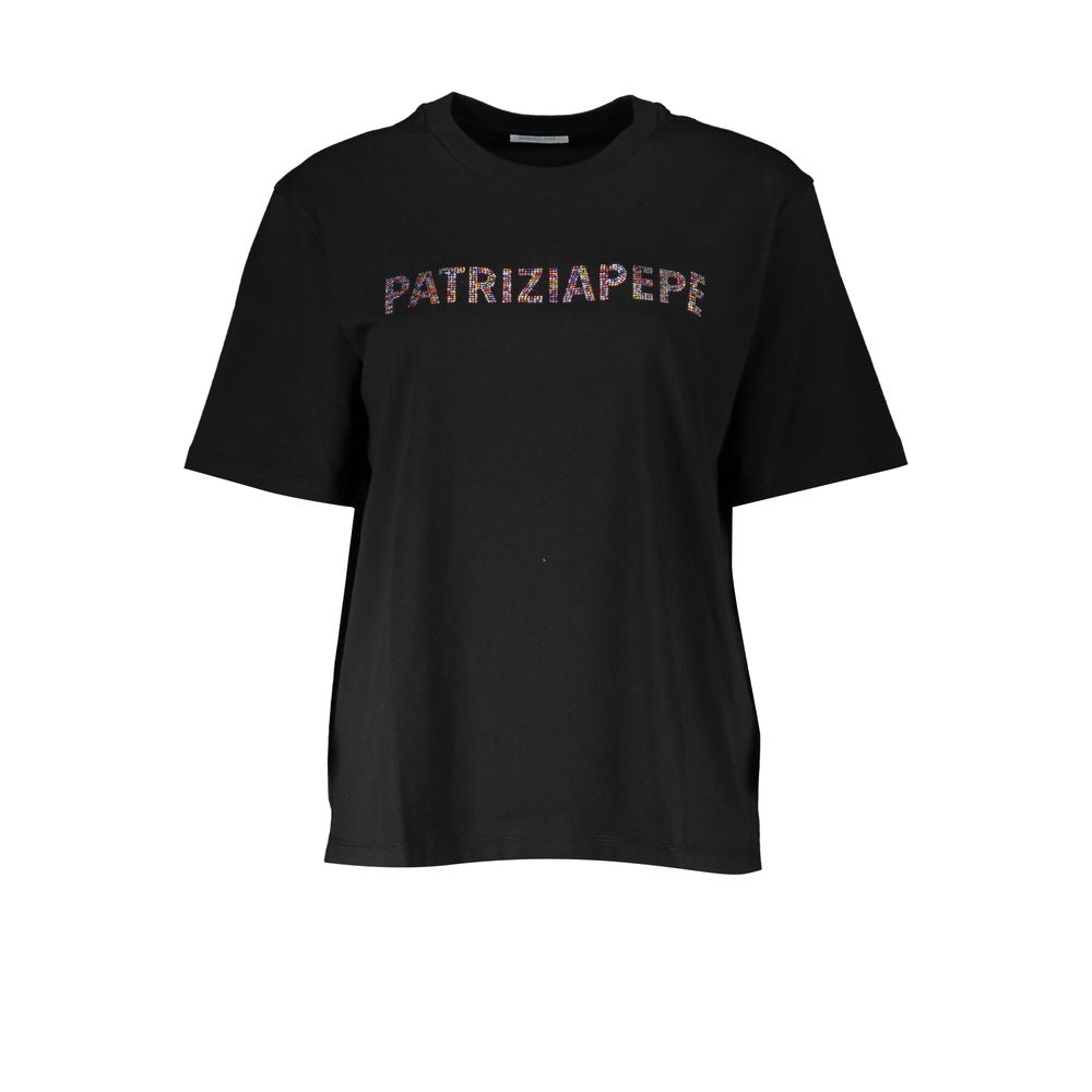 Patrizia Pepe Black Cotton T-Shirt