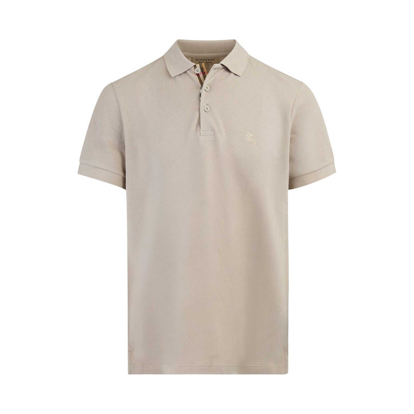 Burberry Pale Stone Cotton Collared Polo Shirt BU4005899PS