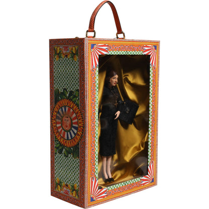 Dolce & Gabbana Black Dress Ceramic Porcelain Fashion Leather Sicily Dolls