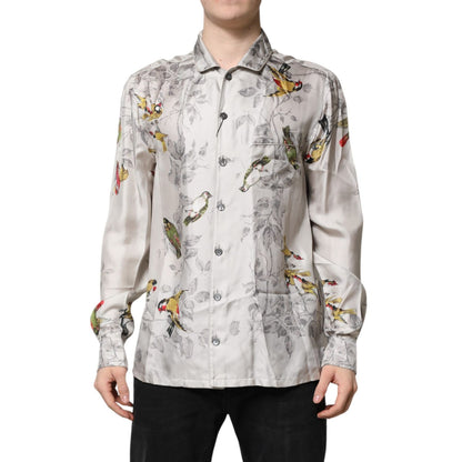 Dolce & Gabbana Multicolor Silk Printed Button Down Shirt Dolce & Gabbana