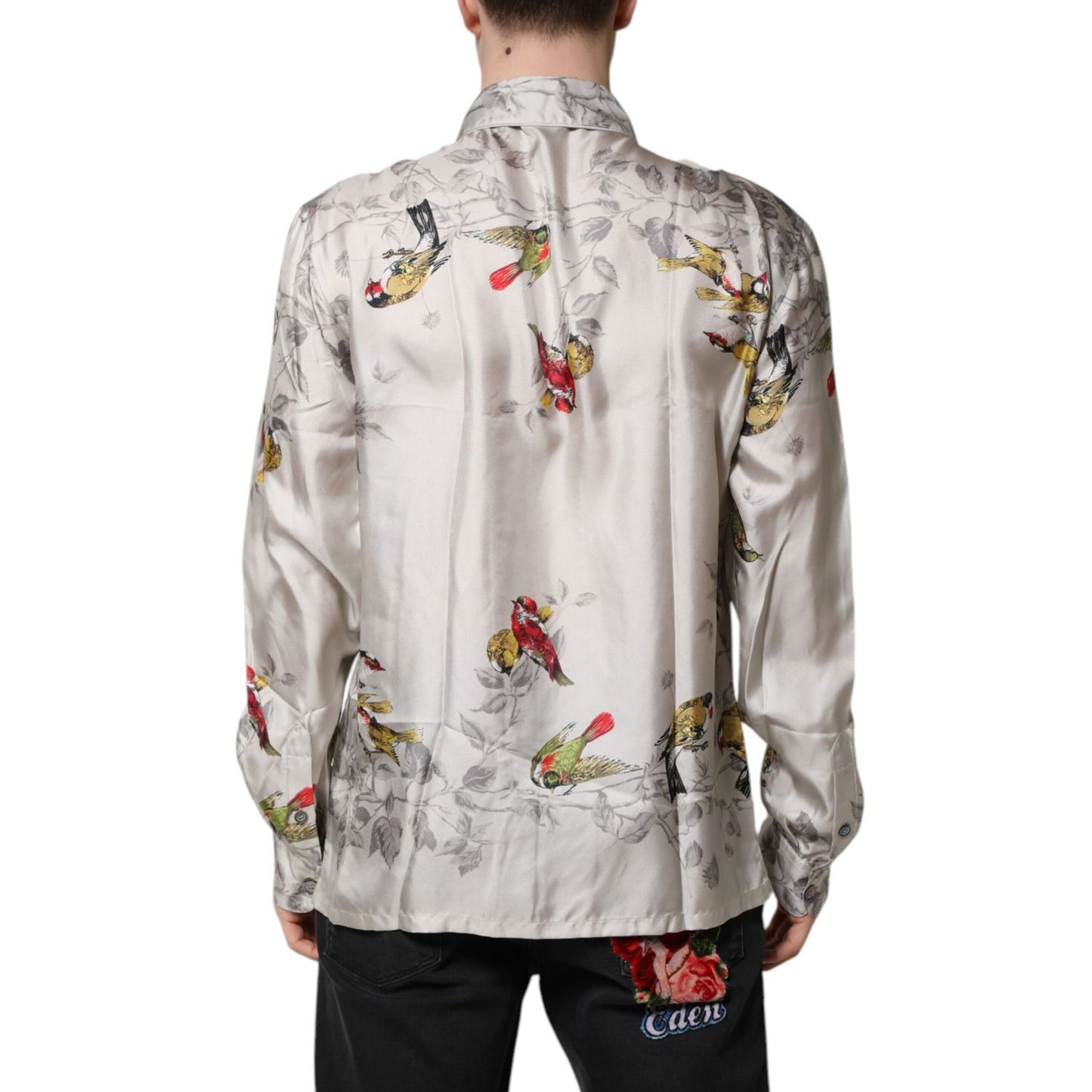 Dolce & Gabbana Multicolor Silk Printed Button Down Shirt Dolce & Gabbana