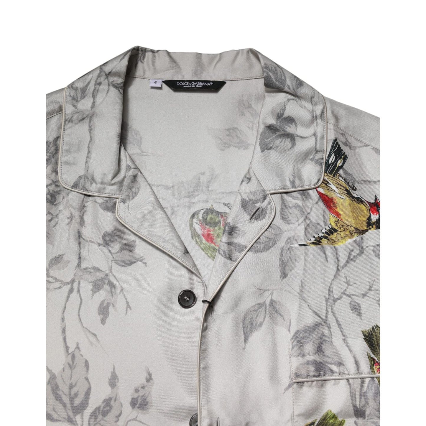 Dolce & Gabbana Multicolor Silk Printed Button Down Shirt Dolce & Gabbana
