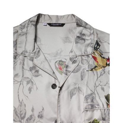 Dolce & Gabbana Multicolor Silk Printed Button Down Shirt Dolce & Gabbana
