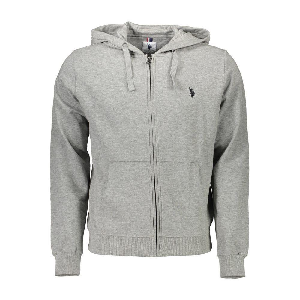 U.S. POLO ASSN. Gray Cotton Men Sweater US-9351-XXL