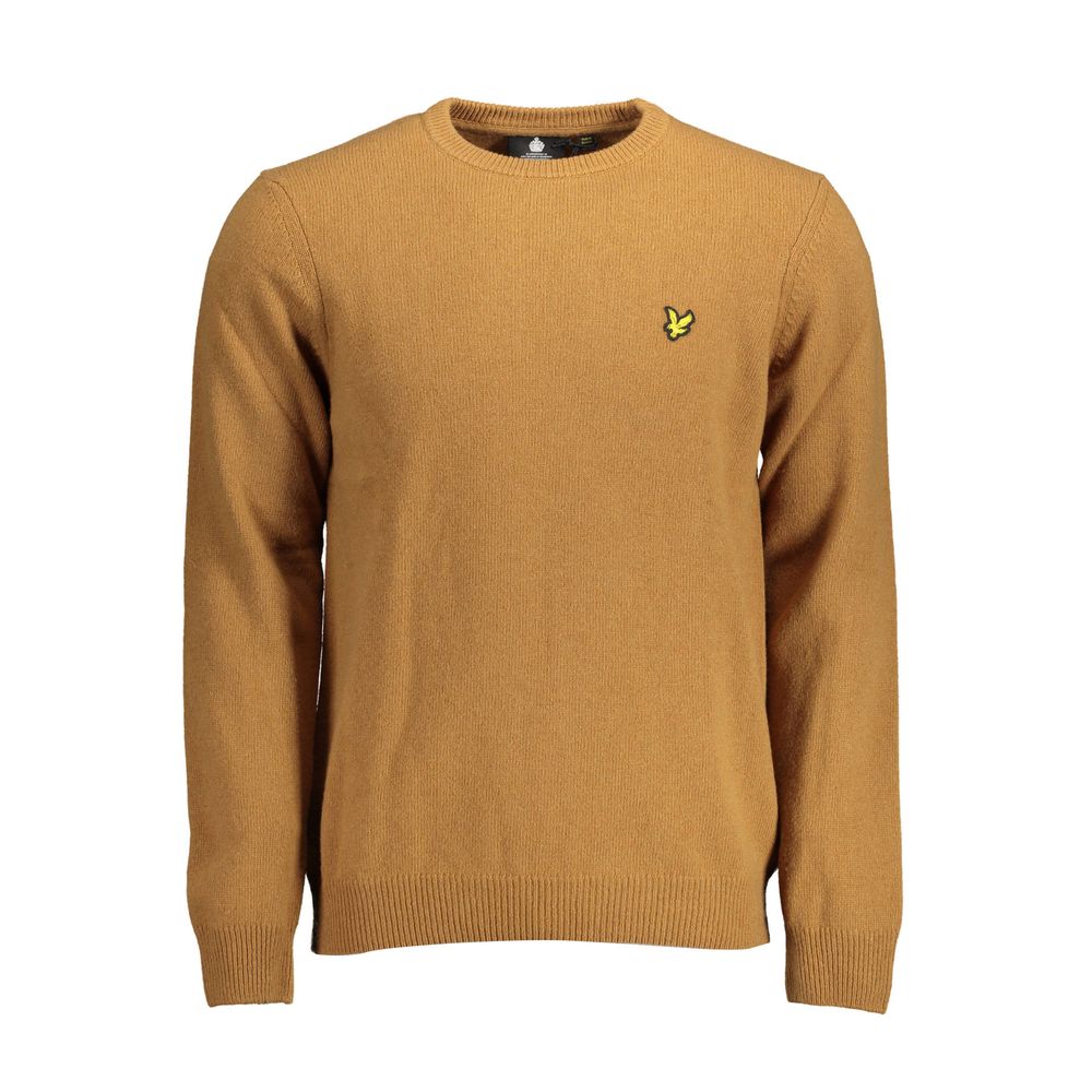Lyle & Scott Brown Wool Men Sweater