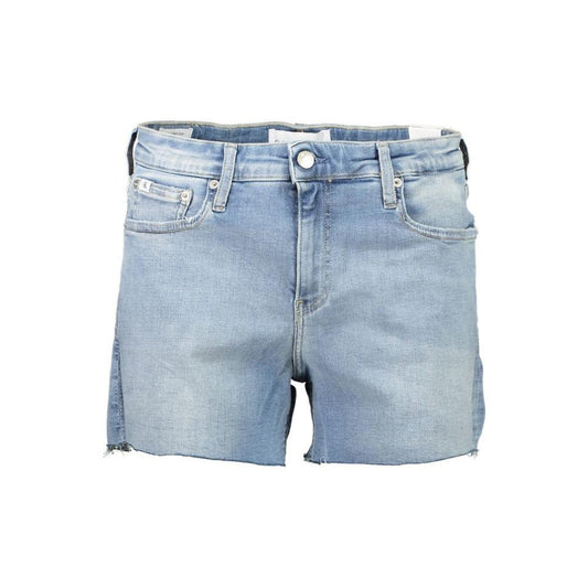 Calvin Klein Light Blue Cotton Women Shorts CA-21385-W25
