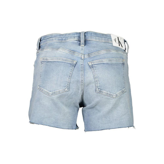 Calvin Klein Light Blue Cotton Women Shorts CA-21385-W25