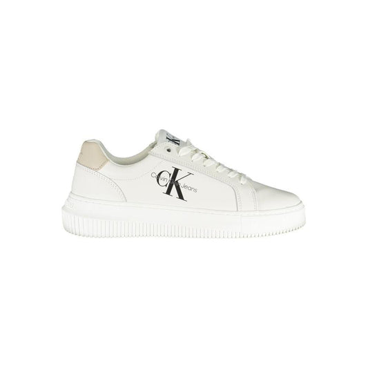 Calvin Klein Chic White Lace-Up Sneakers with Contrast Details CA-25025-EU40/US10