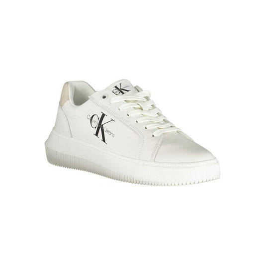 Calvin Klein Chic White Lace-Up Sneakers with Contrast Details CA-25025-EU40/US10